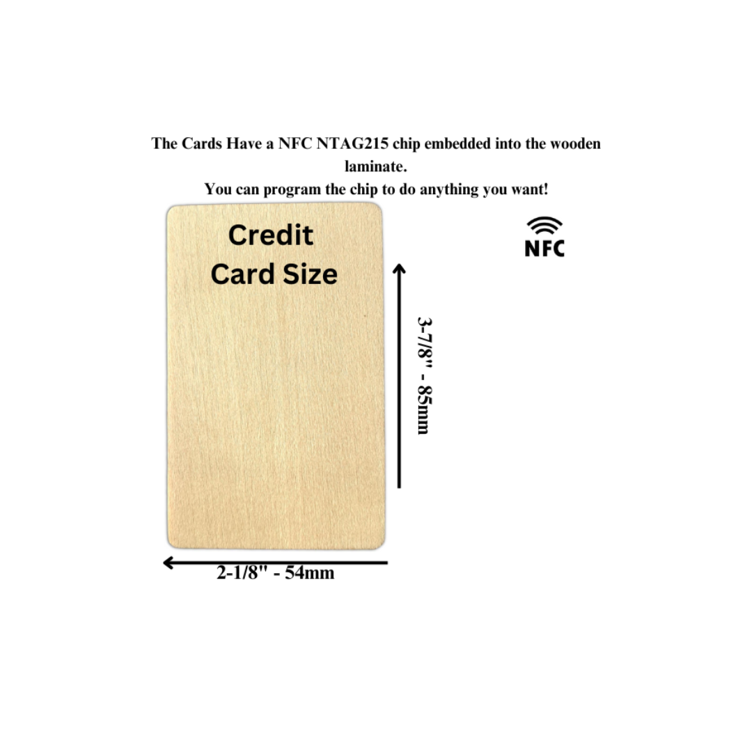 NFC Wooden Card – 2PC Customizable & Programmable Combo! 🌳 - Image 2